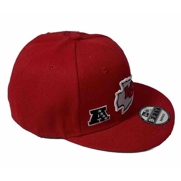 New Era Kansas City Chiefs NFL 9FIFTY Embroidered Hat and Brim Snapback Cap NWT - Picture 2 of 9